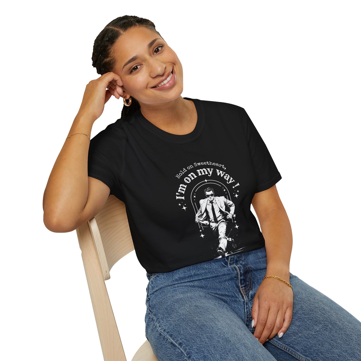 Unisex Softstyle T-Shirt – Retro 'I'm on my Way' Graphic Tee,