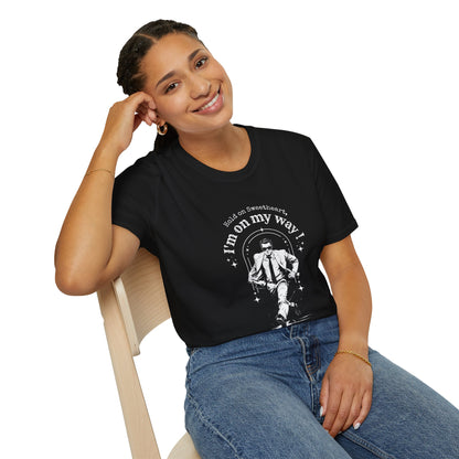 Unisex Softstyle T-Shirt – Retro 'I'm on my Way' Graphic Tee,