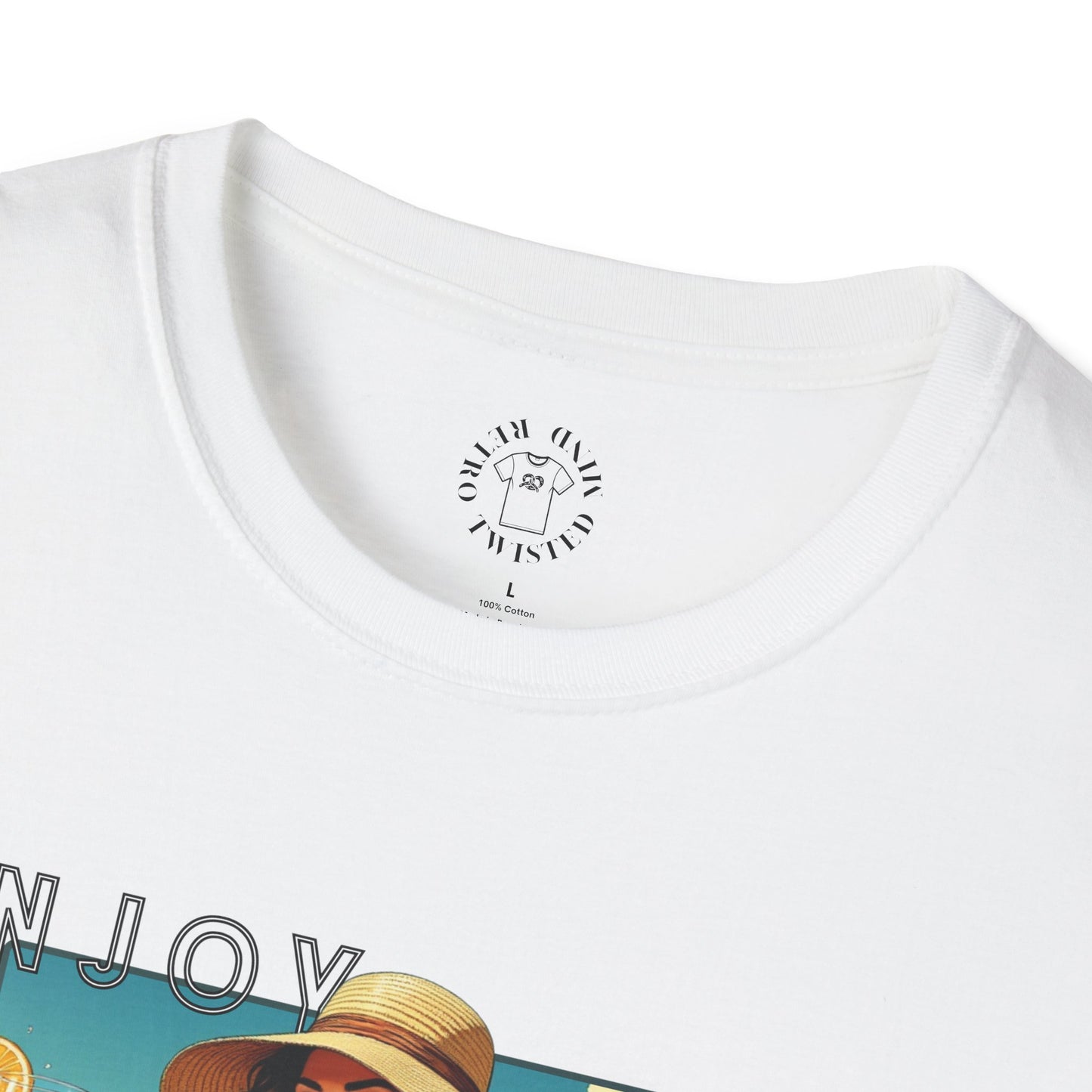 Enjoy Summer Vintage T-Shirt - Unisex Softstyle Tee for Beach Lovers