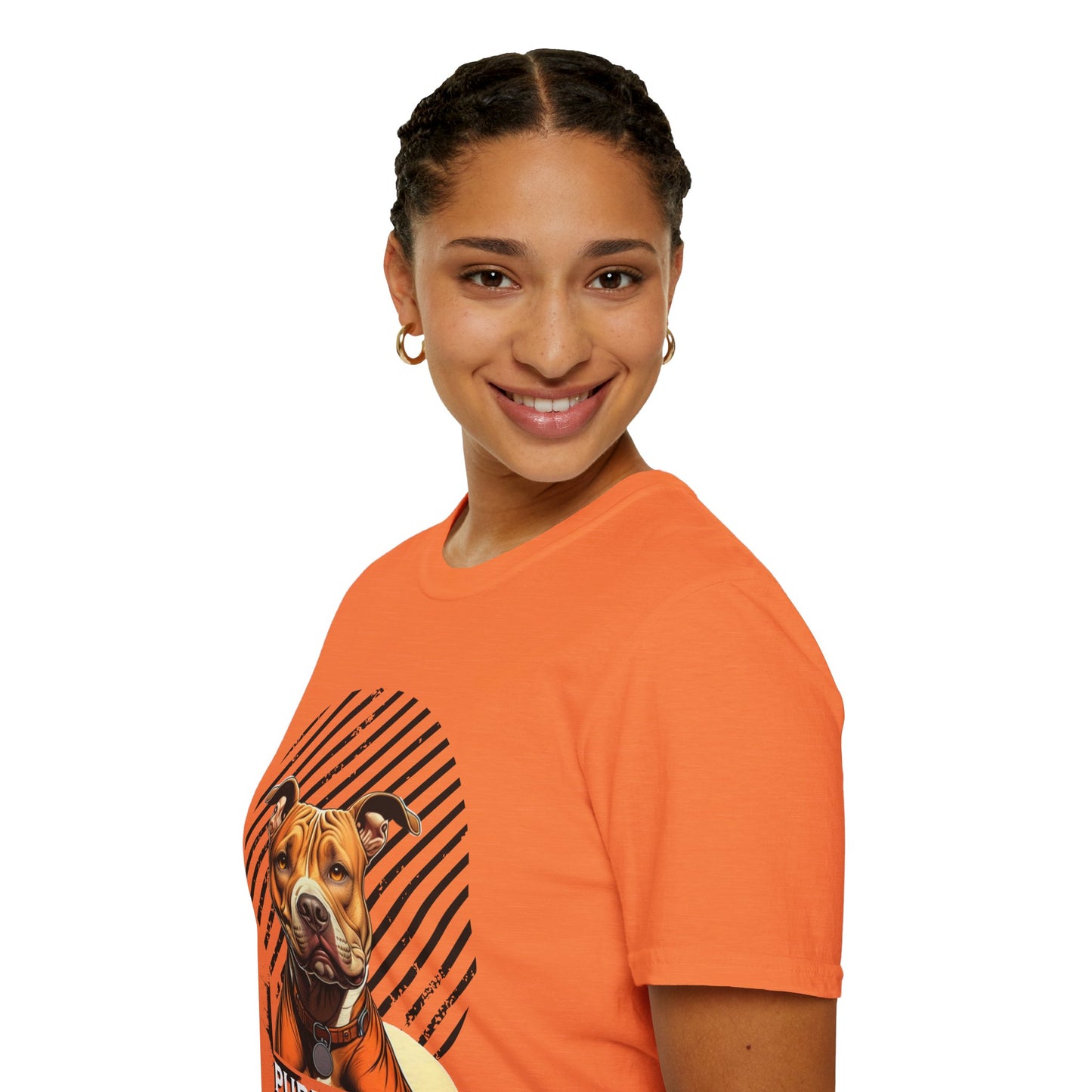 Pure Love Unisex Softstyle T-Shirt - Pitbull Design