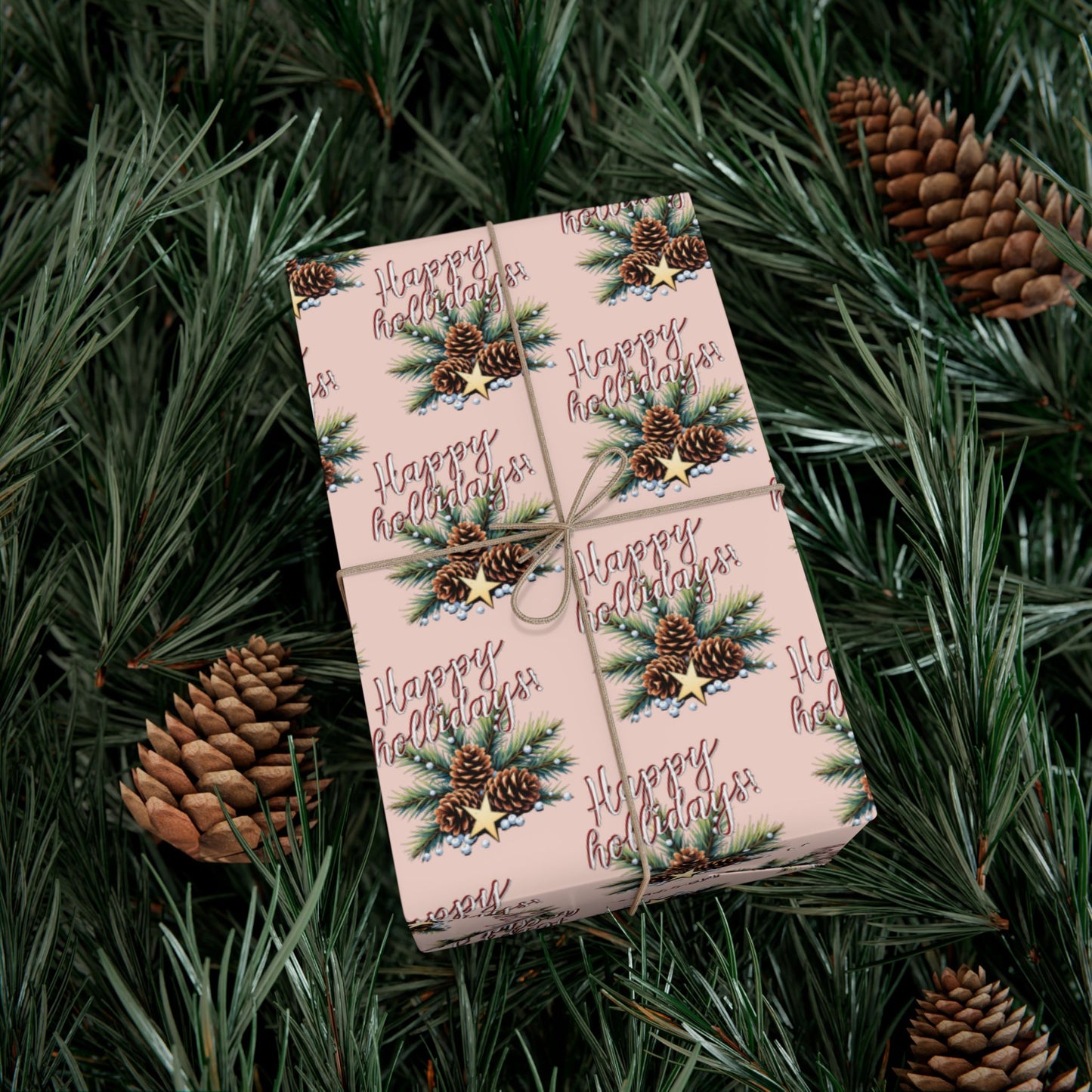 Cardinal & Pine Holiday Gift Wrap Paper