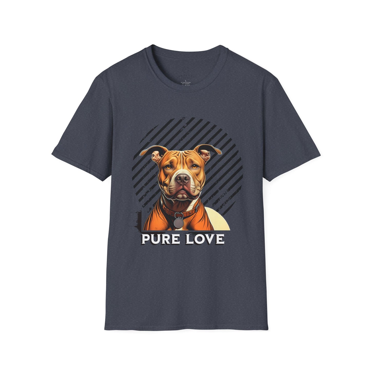 Pure Love Unisex Softstyle T-Shirt - Pitbull Design
