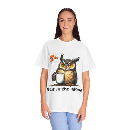 Not In The Mood Owl T-Shirt — Funny Sleepy Owl Coffee Tee