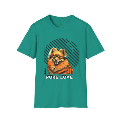 Pure Love Pomeranian T-Shirt - Unisex Softstyle Tee for Dog Lovers
