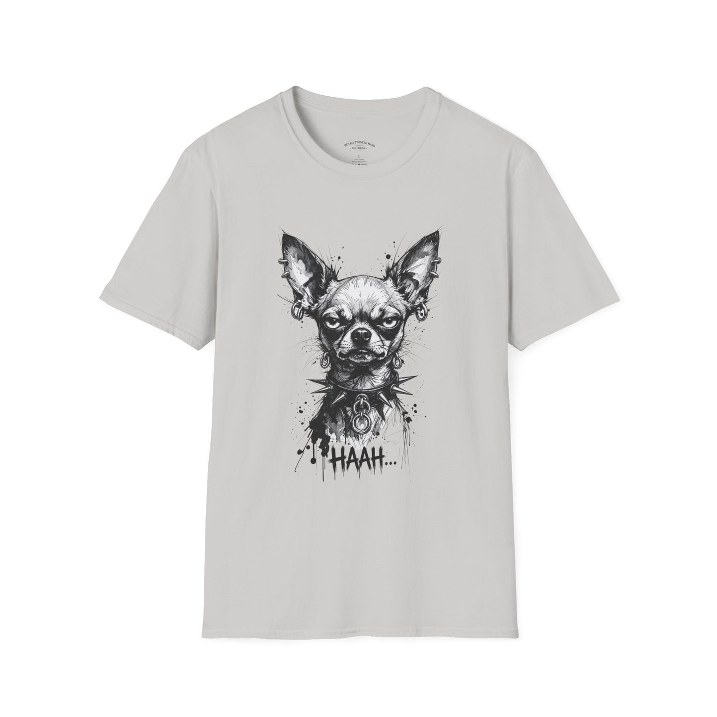 Chihuahua Portrait T‑Shirt — Expressive Black & White Dog Art Tee