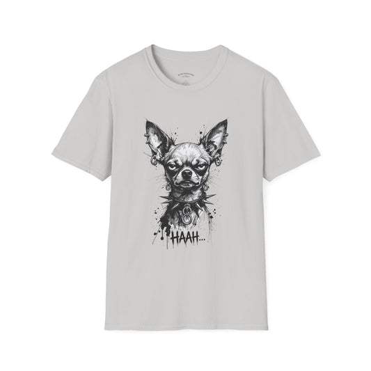 Chihuahua Portrait T‑Shirt — Expressive Black & White Dog Art Tee