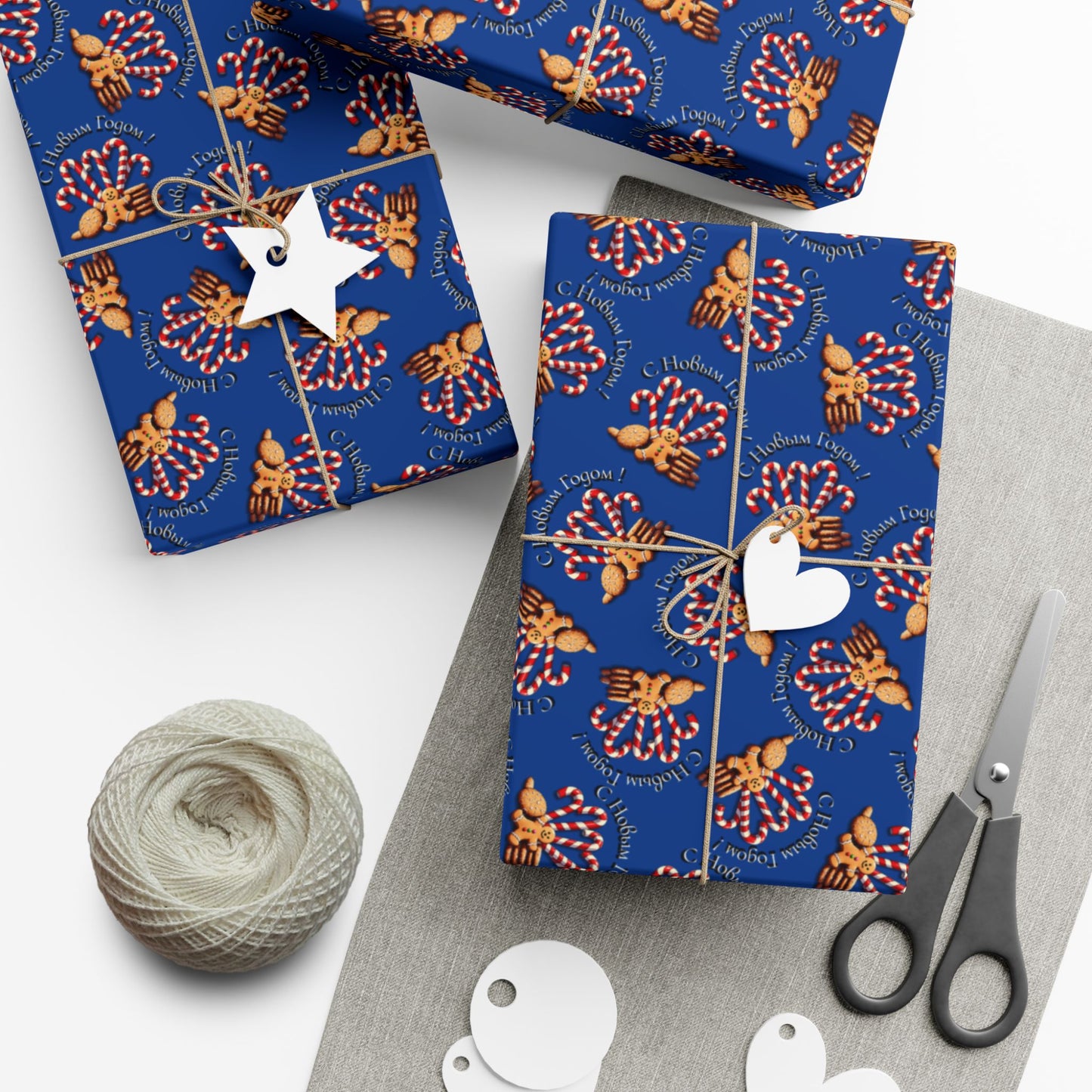 Firework Pattern Gift Wrap Paper — Festive Blue Wrapping Sheets for Celebrations