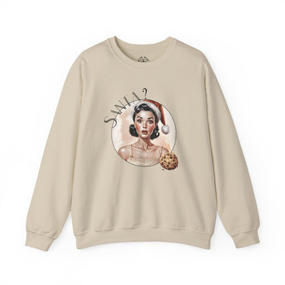 Funny Cookie Lover Sweatshirt - Retro Design - Santa? Christmas