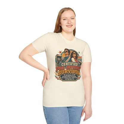 Certified Pre-Pandemic Survivor T-Shirt — Retro 70s Vintage Graphic