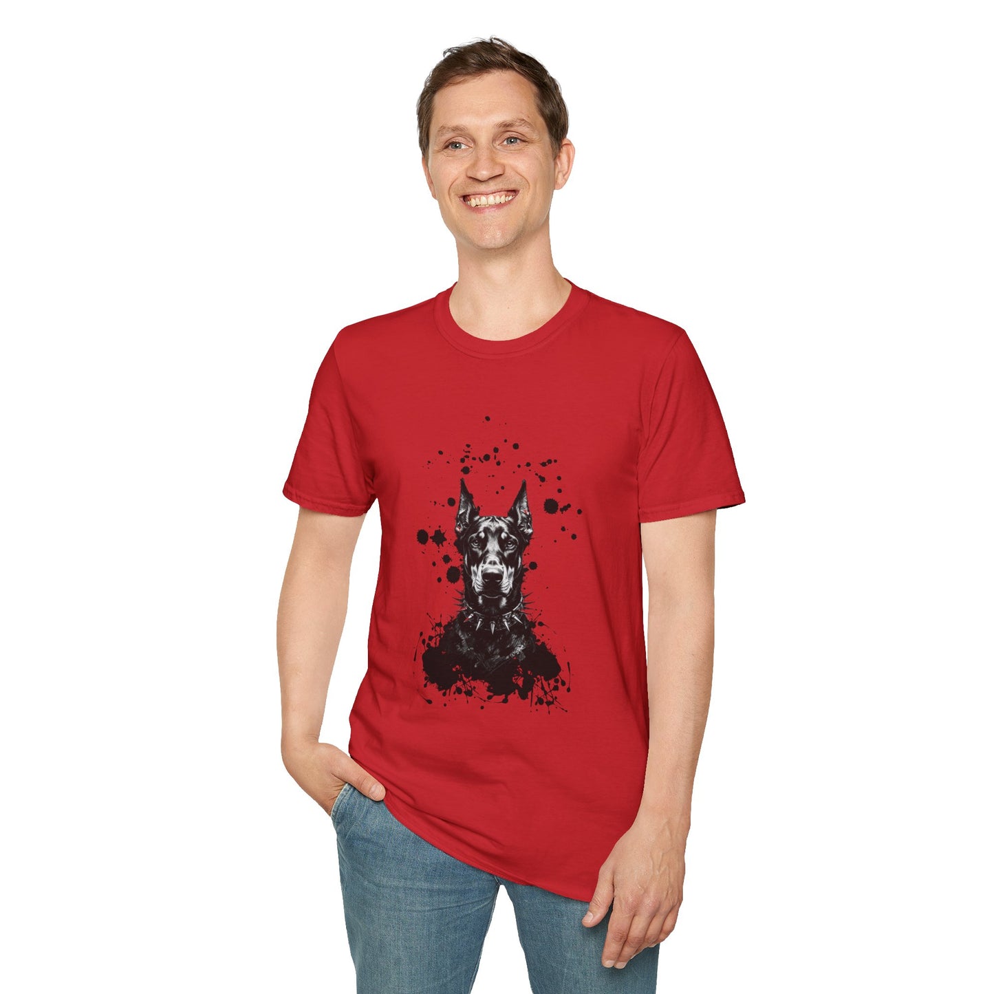 Doberman Ink Splatter T-Shirt