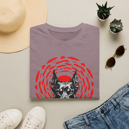 Doberman Graphic T-Shirt — Red Halo 'Bandit' Design