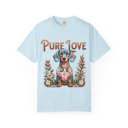 Cute Dachshund 'Pure Love' Unisex T-shirt - Perfect for Dog Lovers