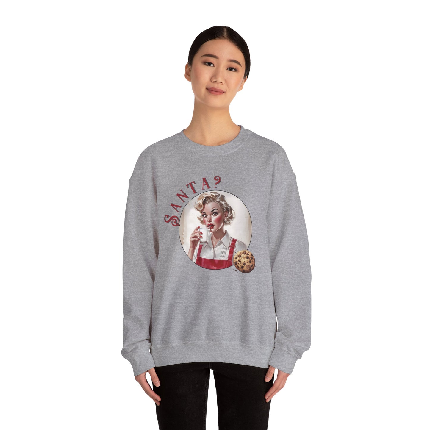 Funny Cookie Lover Sweatshirt - Retro Design - Santa? Christmas