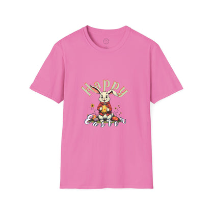 Happy Easter Unisex Softstyle T-shirt - Spring Celebration Tee,easter bunny