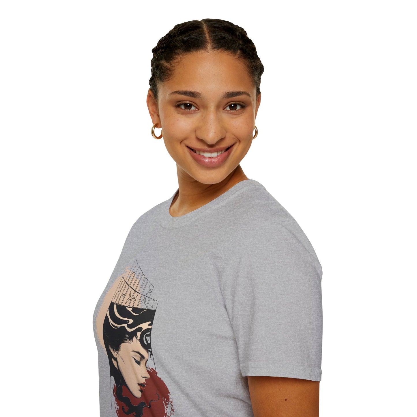 T-Shirt — Vintage Art Nouveau Woman Graphic Tee (Brave)