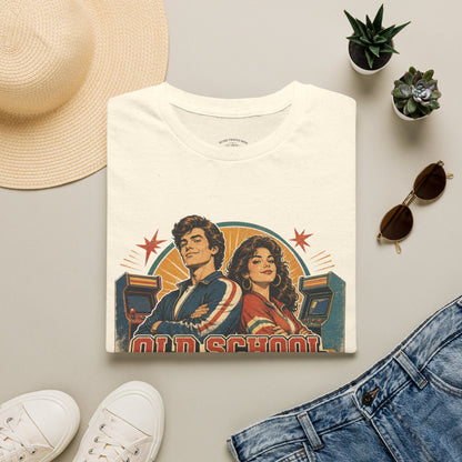 T-Shirt — Retro 'Old School' Arcade Couple Vintage Gamer Tee