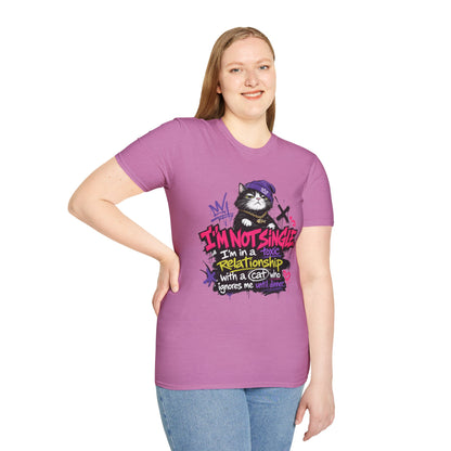 T‑Shirt — “I’m Not Single: I’m in a Toxic Relationship with a Cat” Graphic Tee