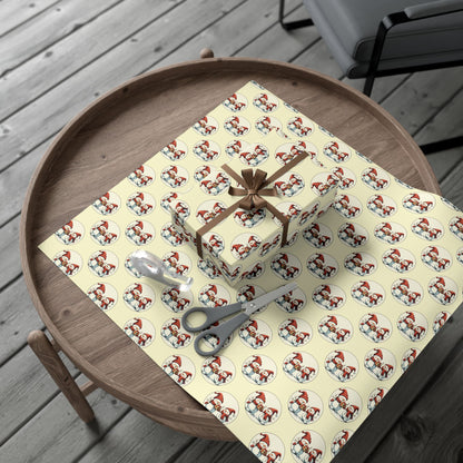 Gift Wrap Paper — Vintage Scandinavian Gnomes Pattern | Christmas Wrapping Paper Sheets