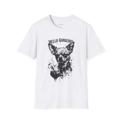 Chihuahua 'Hello Gorgeous' Tee - Cute Dog Graphic T-Shirt