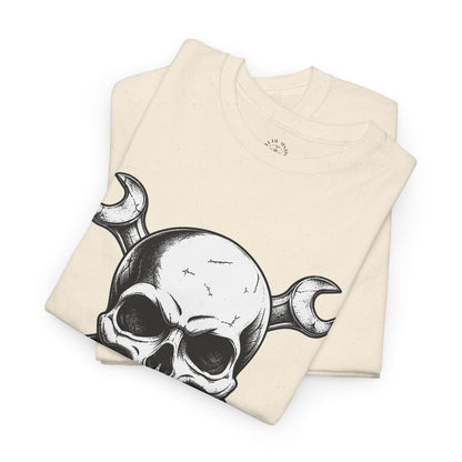 Mechanic Skull Tee — Wrench Crossbones Graphic T-Shirt