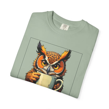 Coffee Owl T‑Shirt - "Touch My Coffee and You'll Need a New Hand" Graphic Tee