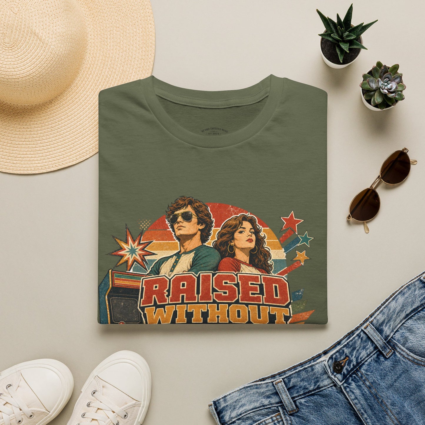 Raised Without Wi‑Fi T-Shirt — Retro 'Legends' Vintage Graphic Tee