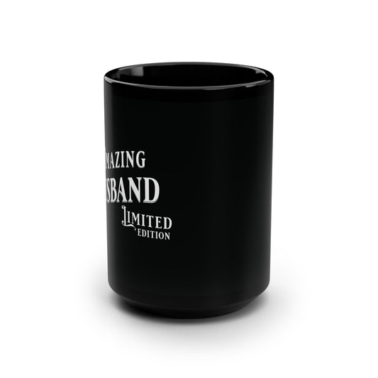 Amazing Husband, , Valentine's  day gift for him .Black Mug