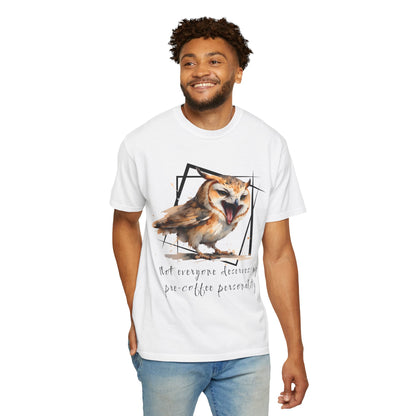 Owl Coffee Personality T-Shirt — "Not everyone deserves my pre-coffee personality"