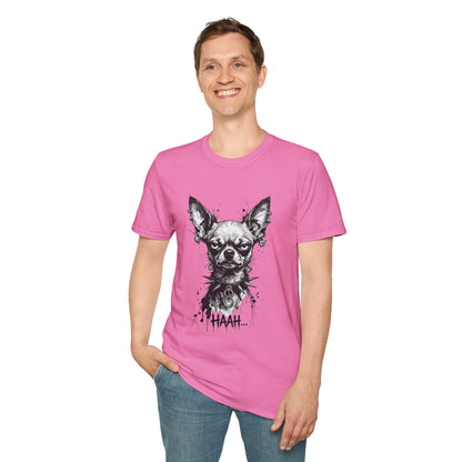 Chihuahua Portrait T‑Shirt — Expressive Black & White Dog Art Tee