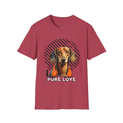 Pure Love Dachshund Unisex Softstyle T-Shirt - Perfect for Dog Lovers