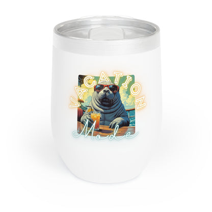 Chill Wine Tumbler - Vacation Mode with Fun Design for Relaxation and Celebrations,vacation