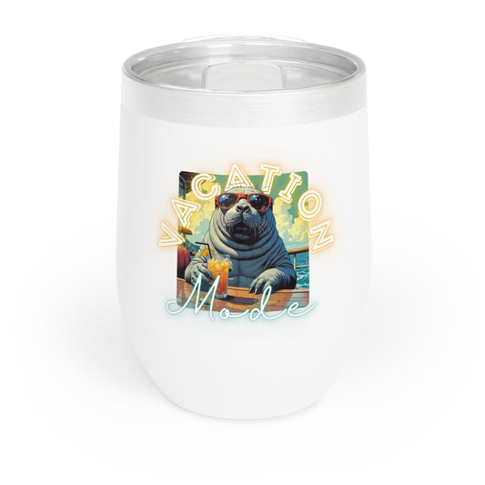 Chill Wine Tumbler - Vacation Mode with Fun Design for Relaxation and Celebrations,vacation