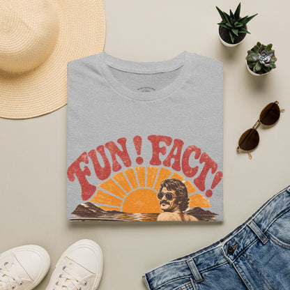 Retro 'FUN! FACT!' Surf Tee — Vintage Sunset Beach Graphic T-Shirt