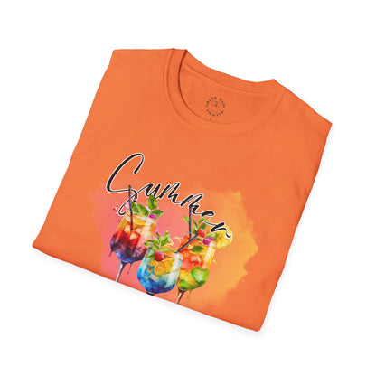 Colorful Floral Summer Unisex T-Shirt, Boho Shirt, Gift for Her, Vacation Tee, Festival Apparel, Summer Outfit