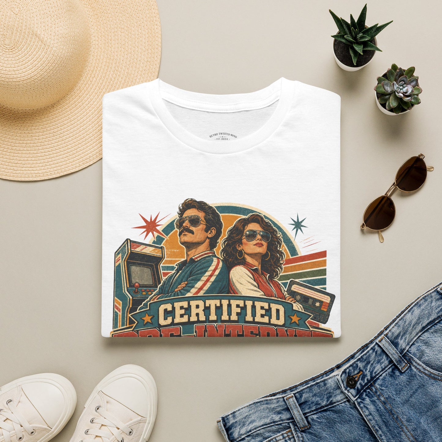 Certified Pre-Pandemic Survivor T-Shirt — Retro 70s Vintage Graphic