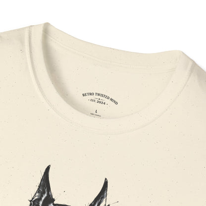Doberman Portrait T-Shirt — "Warm Amour" Graphic Tee for Dog Lovers