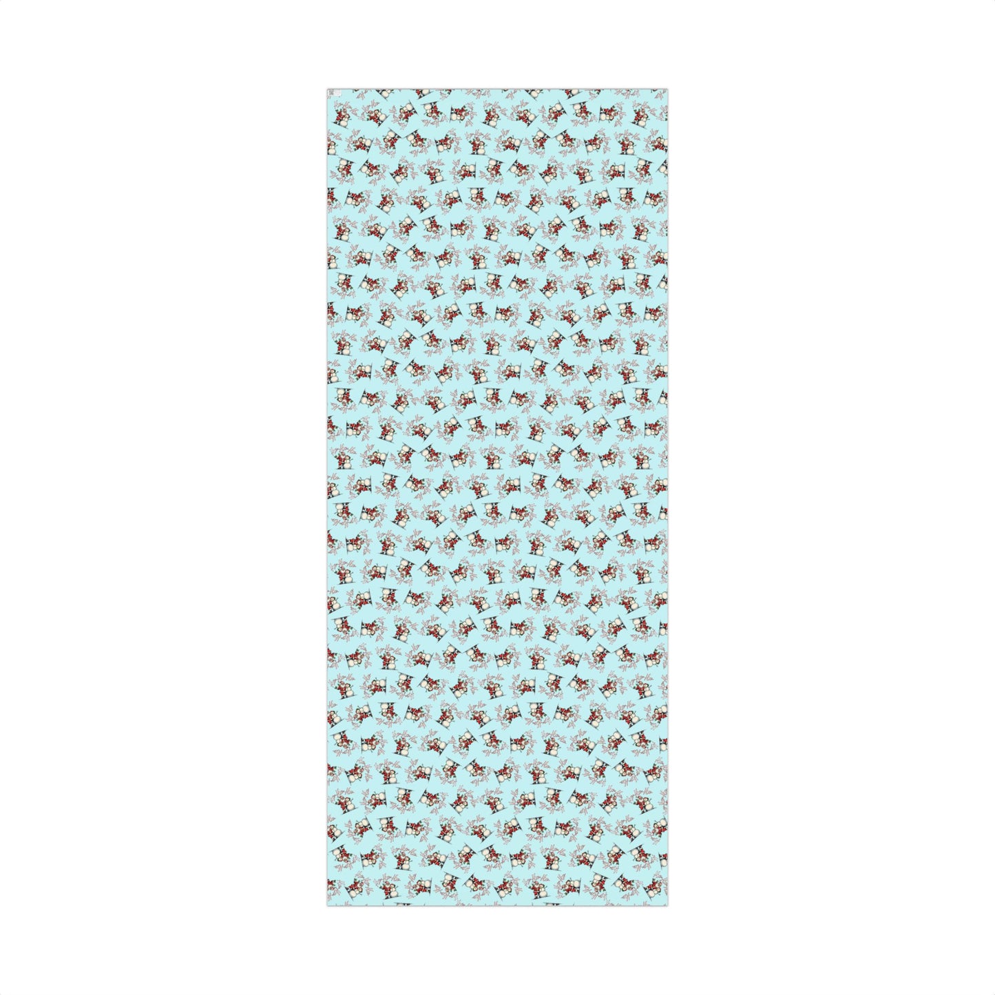 Christmas Snowman Gift Wrap Paper – Light Blue Holiday Wrapping Sheets