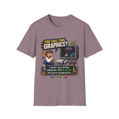 T-Shirt — "You Call This Graphics?" Retro Gamer Vintage Video Game Tee