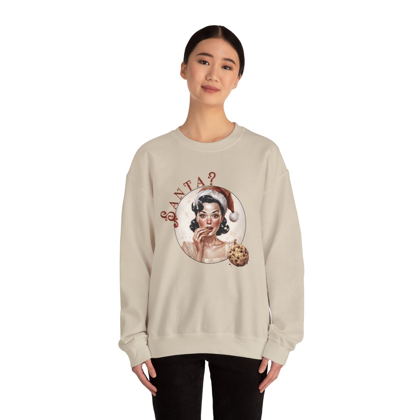 Funny Cookie Lover Sweatshirt - Retro Design - Santa? Christmas