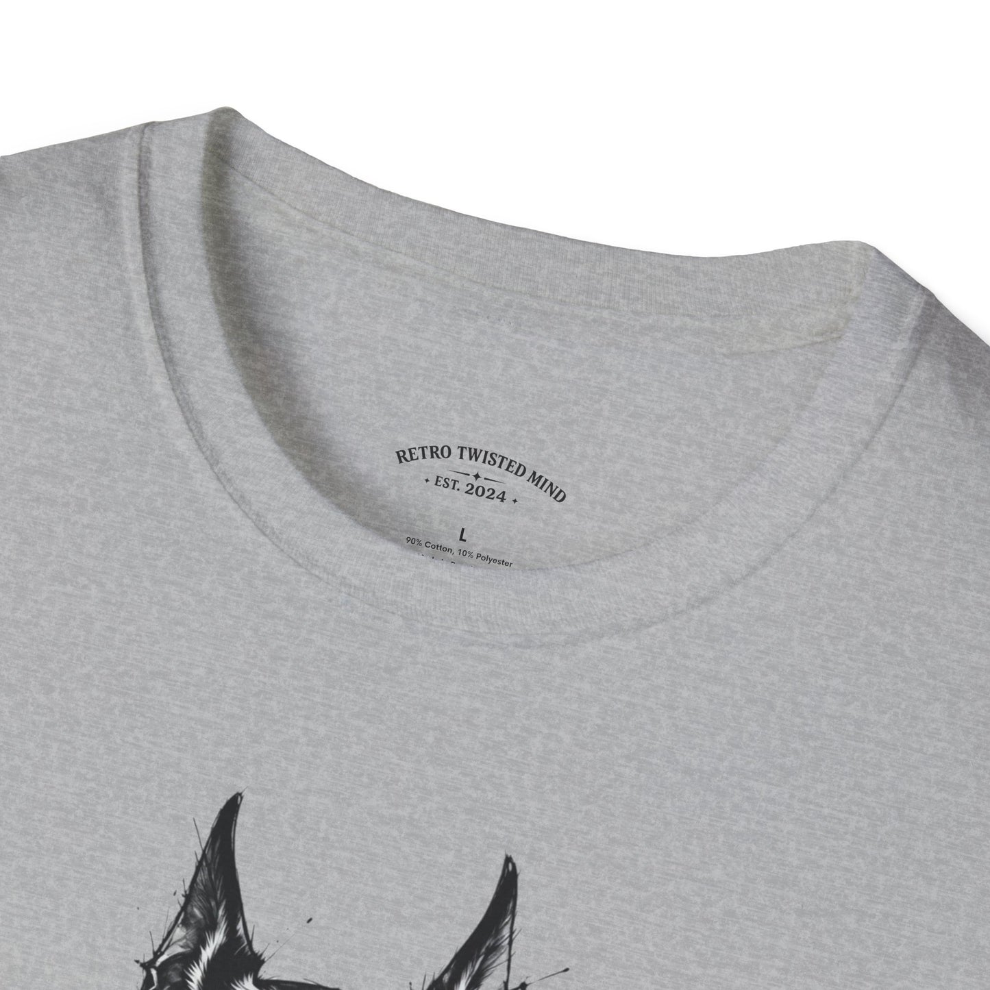 Doberman Portrait T-Shirt — "Warm Amour" Graphic Tee for Dog Lovers