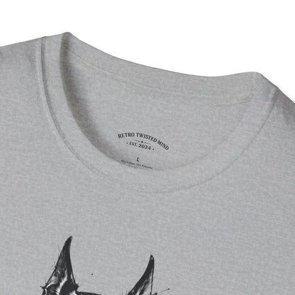 Doberman Portrait T-Shirt — "Warm Amour" Graphic Tee for Dog Lovers