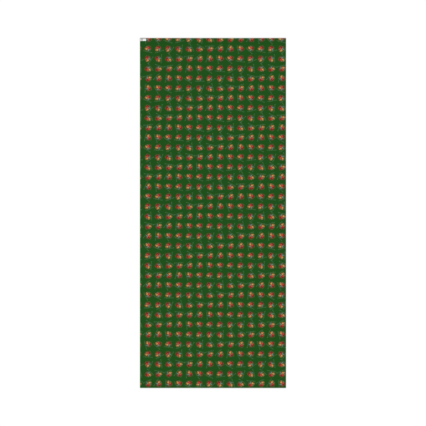 Christmas Gift Wrap Paper — Green Holiday Presents Pattern