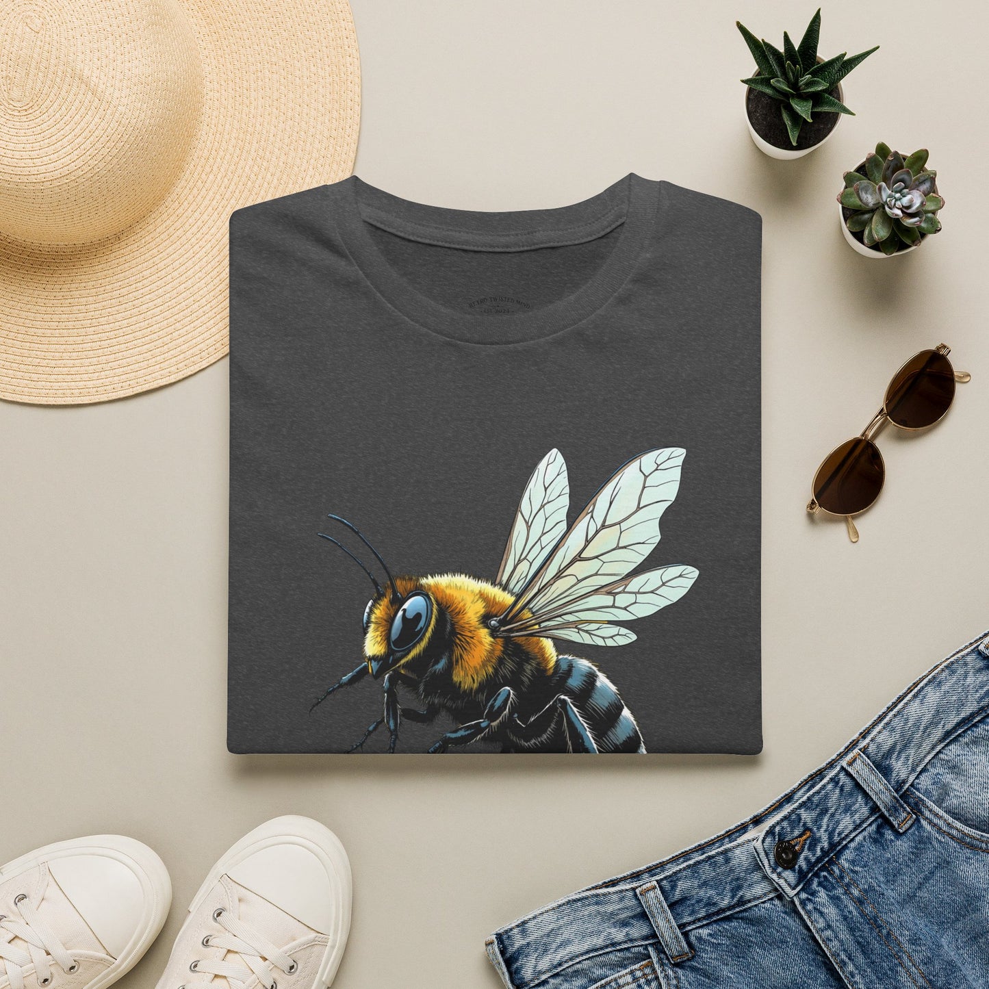 Bee Happy T‑Shirt — Cute Bumblebee Graphic Tee