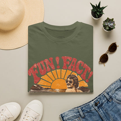 Retro 'FUN! FACT!' Surf Tee — Vintage Sunset Beach Graphic T-Shirt