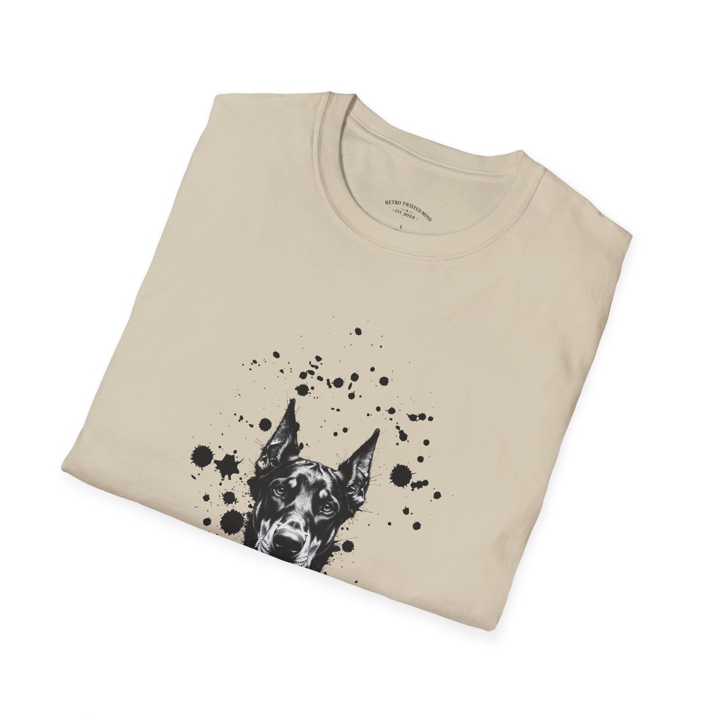 Doberman Ink Splatter T-Shirt