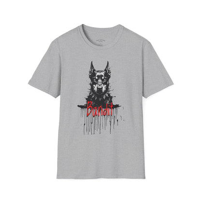 Doberman Portrait T-Shirt — "Warm Amour" Graphic Tee for Dog Lovers