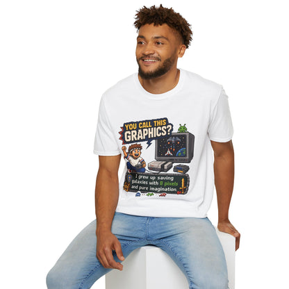 T-Shirt — "You Call This Graphics?" Retro Gamer Vintage Video Game Tee