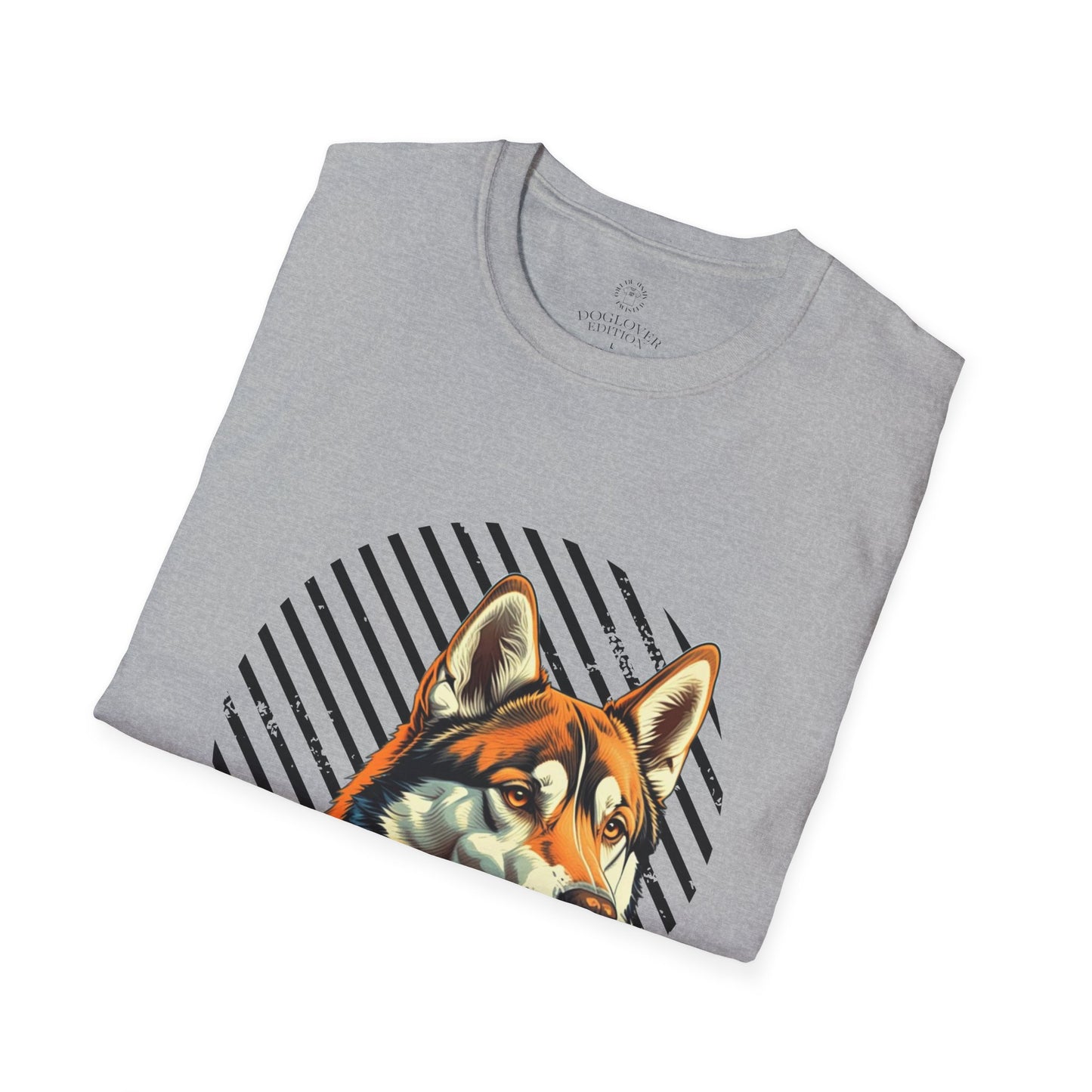 Pure Love Unisex Softstyle T-Shirt - Orange Dog Design