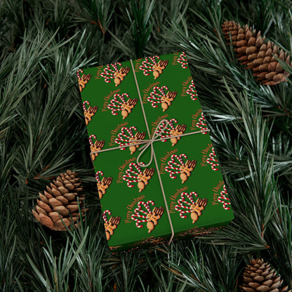 Christmas Gingerbread Tree Wrapping Paper — Holiday Gift Wrap Sheets