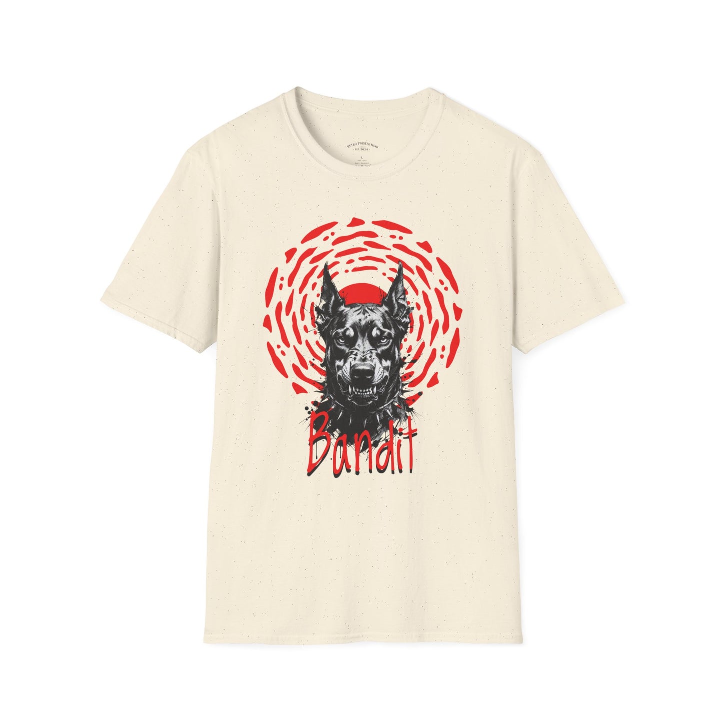 Doberman Graphic T-Shirt — Red Halo 'Bandit' Design